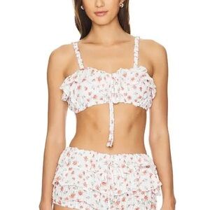FOR LOVE & LEMONS Gidget Top in Red - XS - NWT